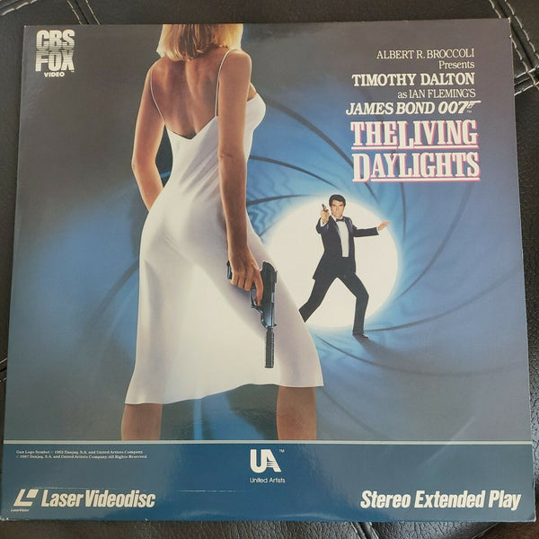 THE LIVING DAYLIGHTS 2-Laserdisc LD FULL SCREEN FORMAT VERY GOOD CONDITION BOND