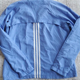 Adidas Baby Blue and White Light Weight Full Zipper Windbreaker Jacket Size L