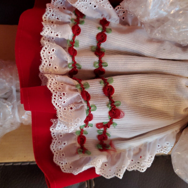 Vintage Doll With Gingerbread Cookies-17" Porcelain In Original Box Stand Rare
