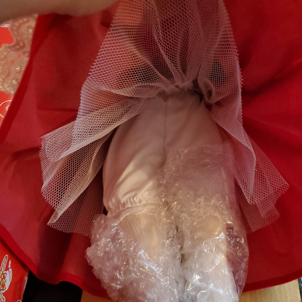 Vintage Doll With Gingerbread Cookies-17" Porcelain In Original Box Stand Rare