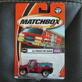 MATCHBOX-ALL-TERRAIN FIRE TANKER 2001 Kids Cars of The Year - #67 OF 75 95259