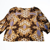 NWT Zac & Rachel Multi Color Paisley Long Sleeve Top Size S