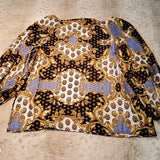 NWT Zac & Rachel Multi Color Paisley Long Sleeve Top Size S