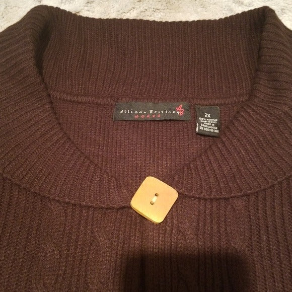 Allison Britney Brown Comfy and Warm Cardigan Size 2XL