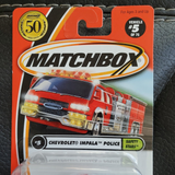 Matchbox 2002 Safety Stars #5 Chevrolet Impala Police DARE 50th Logo Car NEW