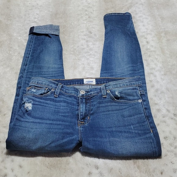 Hudson Mid Rise Skinny Blue Jean Size 28