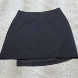 French Connection Black Faux Wrap Above Knee Skirt Size 12