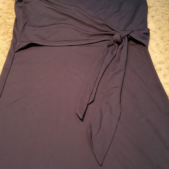 LOFT Navy Jersey Style Side Tie Wrap Dress Size 4