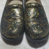 Alegria Leather Sparkle Geometric Design Clogs Model KEL-676 Size 41/10.5