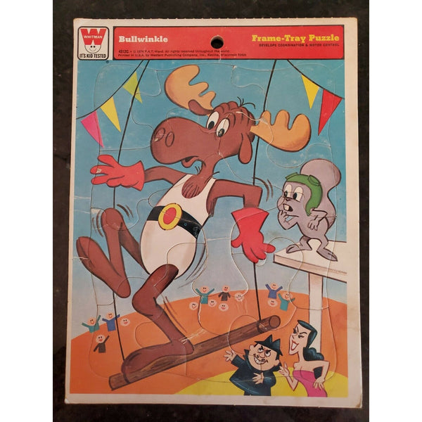 Rocky & Bullwinkle 1974 Frame Tray Puzzle Whitman