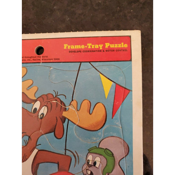 Rocky & Bullwinkle 1974 Frame Tray Puzzle Whitman