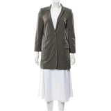 Elizabeth and James Long Brown Wool Blend Blazer Size 6