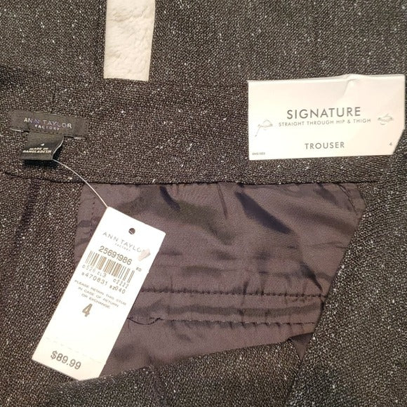 NWT Ann Taylor Signature Trouser Mid Rise Dress Pants Size 4