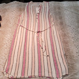 NWT Splendid Linen Stripe Picnic Dress W Tie RD0231X