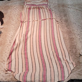 NWT Splendid Linen Stripe Picnic Dress W Tie RD0231X