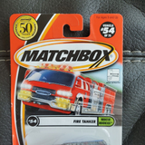 MATCHBOX 50 YEARS 1952-2002 FIRE FLOODER TANKER IN RED AND BLUE #54/75