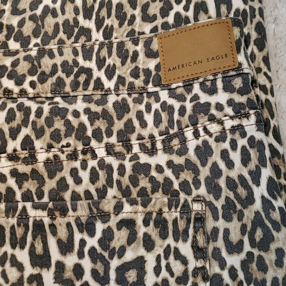 NWT American Eagle Cheetah Print High Rise Jegging Size 24