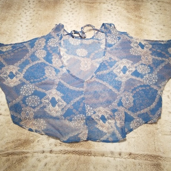 Millibon USA Drapey and Flowey Boho Top Size M