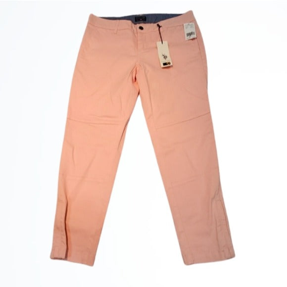 NWT U.S. Polo Assn. Peach Skinny Cropped Pants Size 2