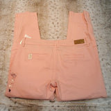 NWT U.S. Polo Assn. Peach Skinny Cropped Pants Size 2