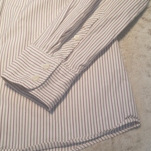 J.Crew Haberdashery Purple Striped Buttonup Size S