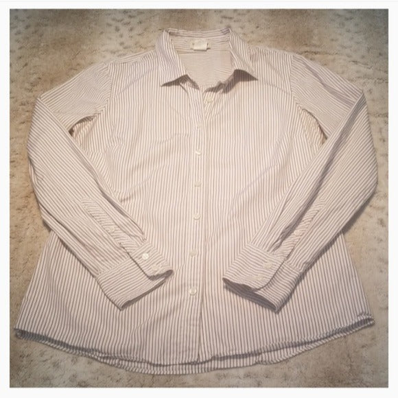 J.Crew Haberdashery Purple Striped Buttonup Size S