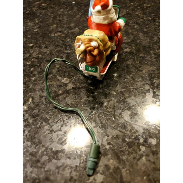 1993 Santa on Snow Getter Mobile Hallmark Keepsake Ornament