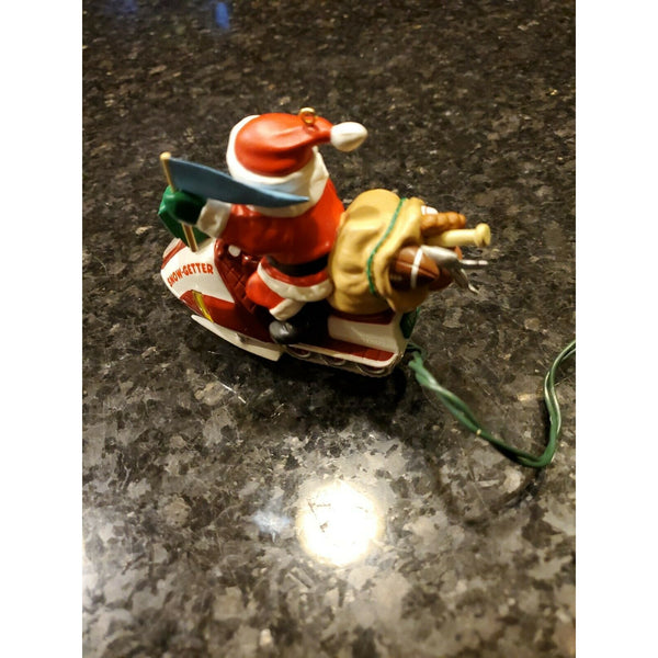 1993 Santa on Snow Getter Mobile Hallmark Keepsake Ornament