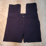 Chaps Navy Mid Rise Straight Cropped Pants Size 4