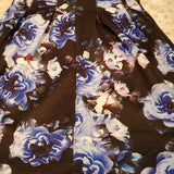 NWT Apt. 9 Blue Floral Scuba Fit and Flare Dress Size XS