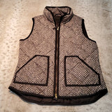 J.Crew Quilted Chevron Print Down Puffer Vest Size XS