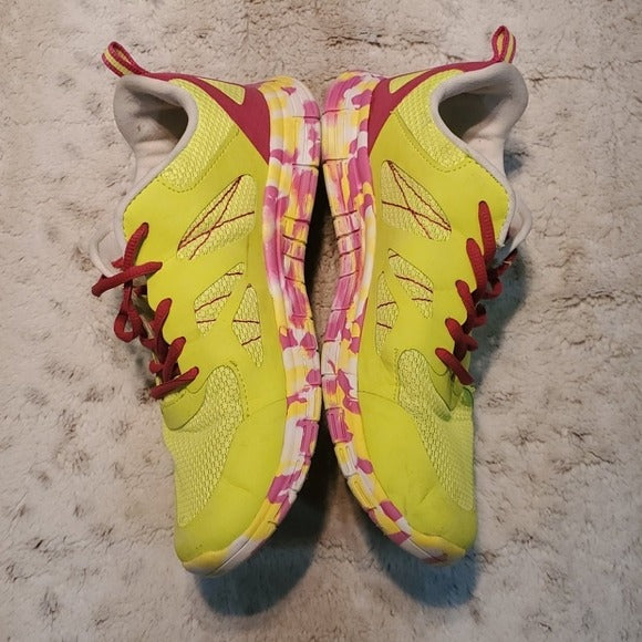 Danskin Now Bright Yellow and Pink Sneakers Size 9.5