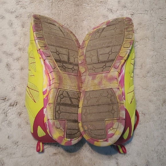 Danskin Now Bright Yellow and Pink Sneakers Size 9.5