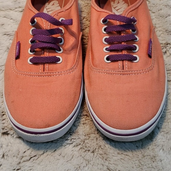 Vans Salmon Pink and Purple Accents Size 7.5