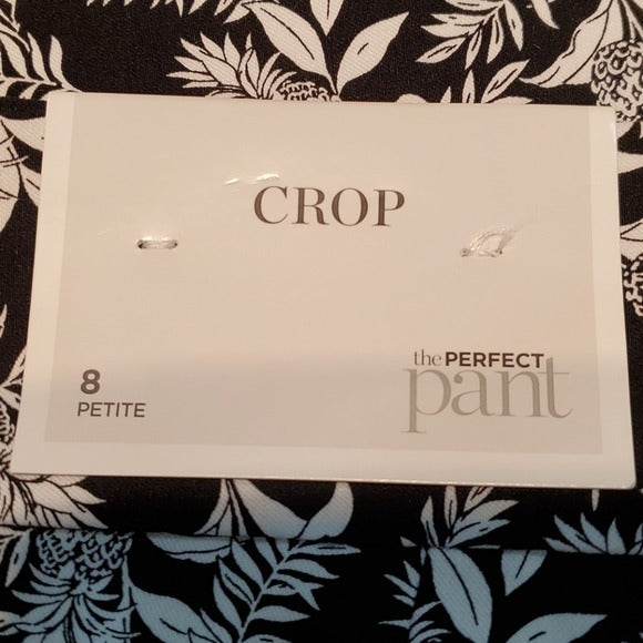 NWT Christopher & Banks Pineapple Leaf Print Sig Crops