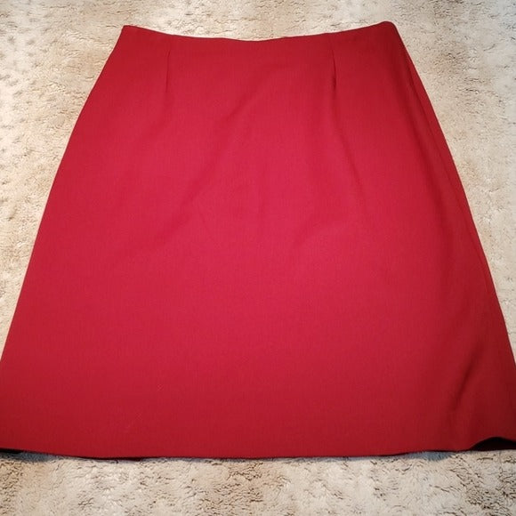 Fabrizio Gianni 2 Piece Red Blazer Skirt Outfit Size 8