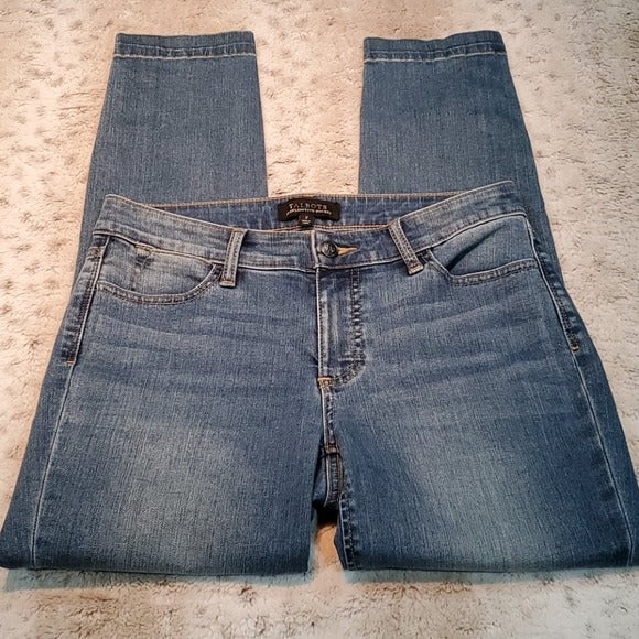 Talbots Five Pocket Denim Skinny Embellished Crops Size 2