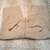 LOFT Marisa Fit Relaxed Cargo Khaki Capri Pants Size 6