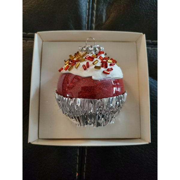 Topperscot Classic Collector's Series Red Cupcake Christmas Tree Ornament