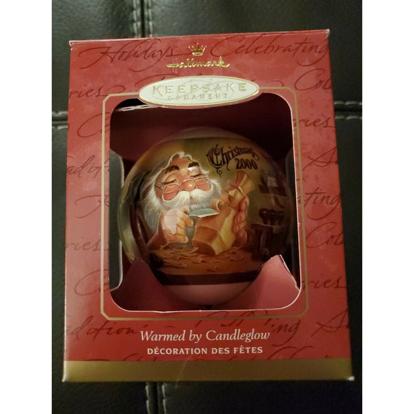 Christmas 2000 Hallmark "Warmed by Candleglow" Keepsake Ornament Santa