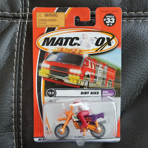 2000 Matchbox Vehicle 33 of 75 Dirt Bike Sand Blasters Number 92238 New On Card