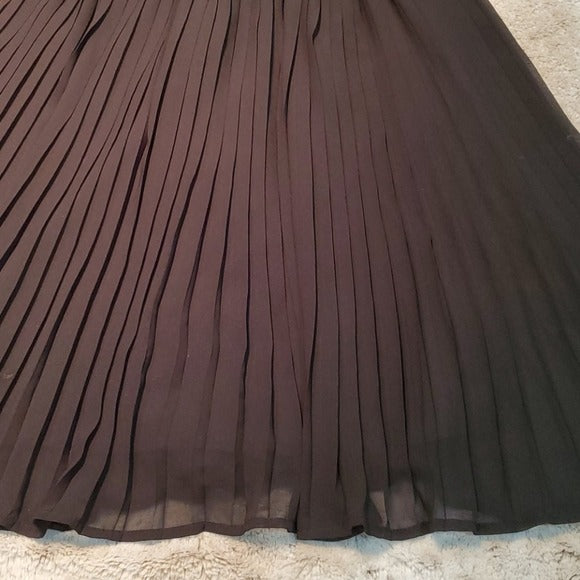 BB Dakota Black Wide Shoulder Crinkle Dress Size 8