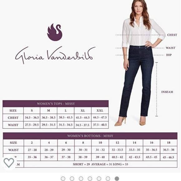 NWT Gloria Vanderbilt Amanda Tapered Leg Classic Jean