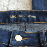 Michael Kors Dark Wash Mid Rise Skinny Jeans Zipper Pockets Size 2