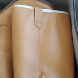 NWT Universal Thread Davina Heeled Faux Leather Riding Boot Tan