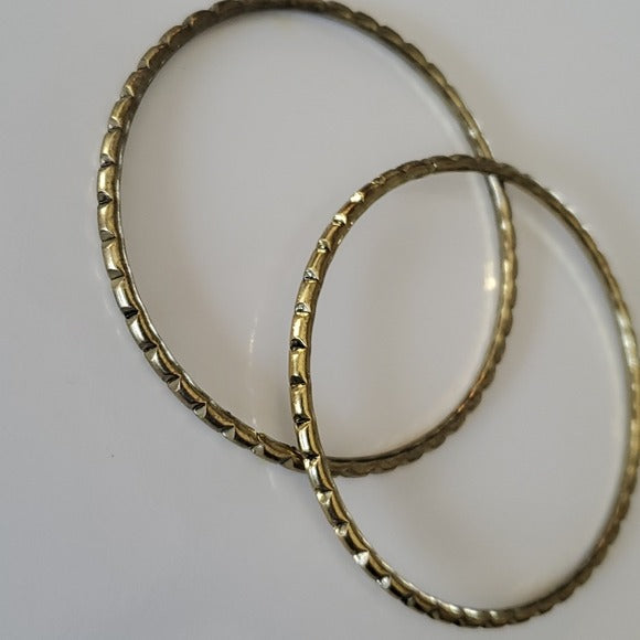 Boutique 2 Gold Tone Thinner Bracelets No Stretch