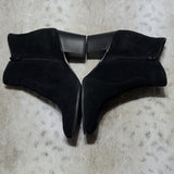 Bass Eve Black Leather Fringe Ankle Booties Size 7.5