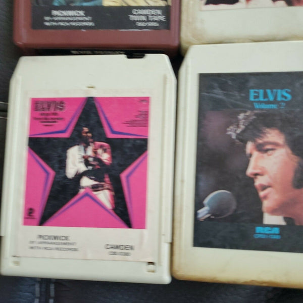 Vintage Lot Of 7 Elvis Presley 8 Track Cassettes Sold As Is Please See Picture