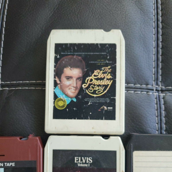 Vintage Lot Of 7 Elvis Presley 8 Track Cassettes Sold As Is Please See Picture