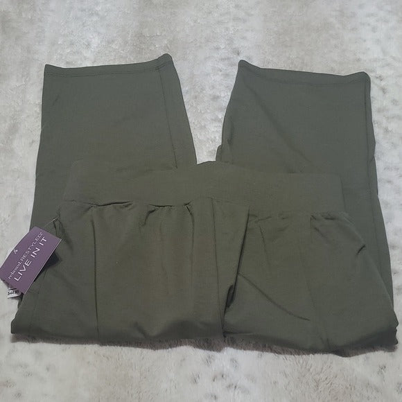 NWT Christopher & Banks Olive Green Relaxed Light Weight Lounge Skimmer Pants